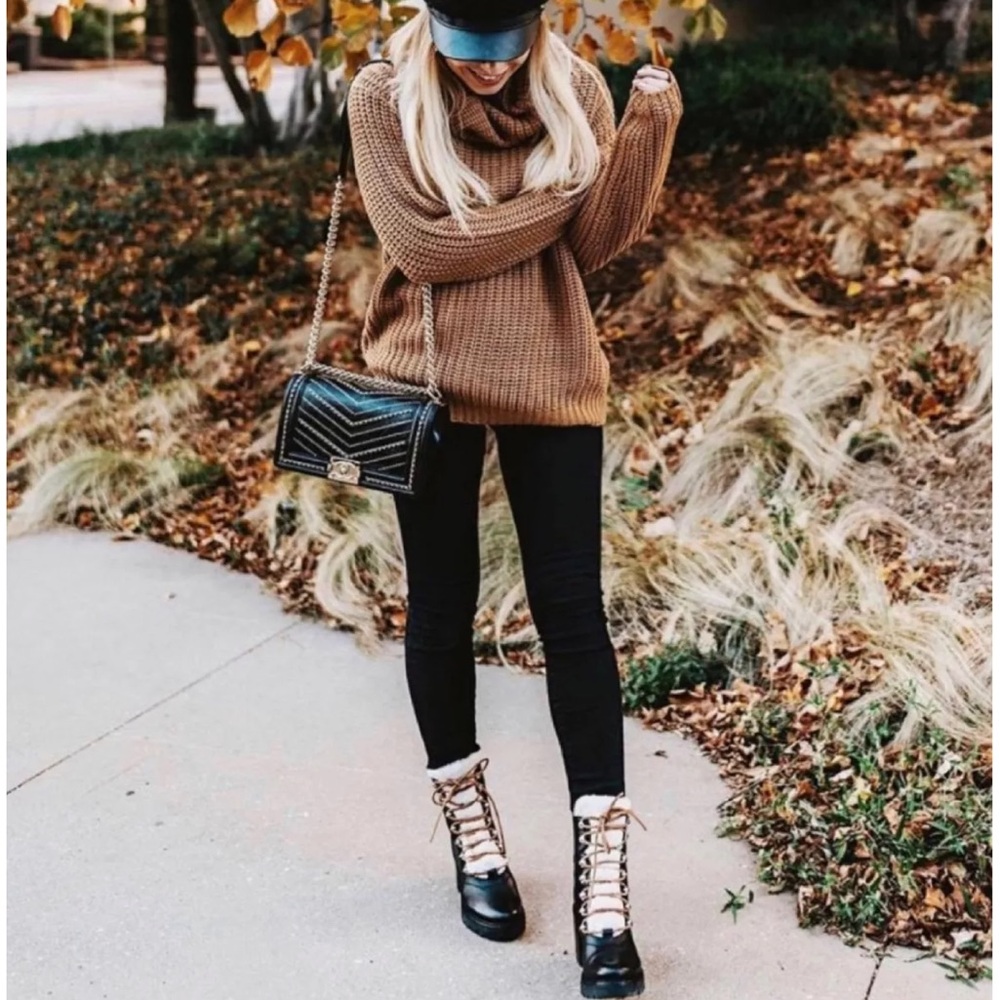 Marc Fisher Black and Cream Ankle Boots